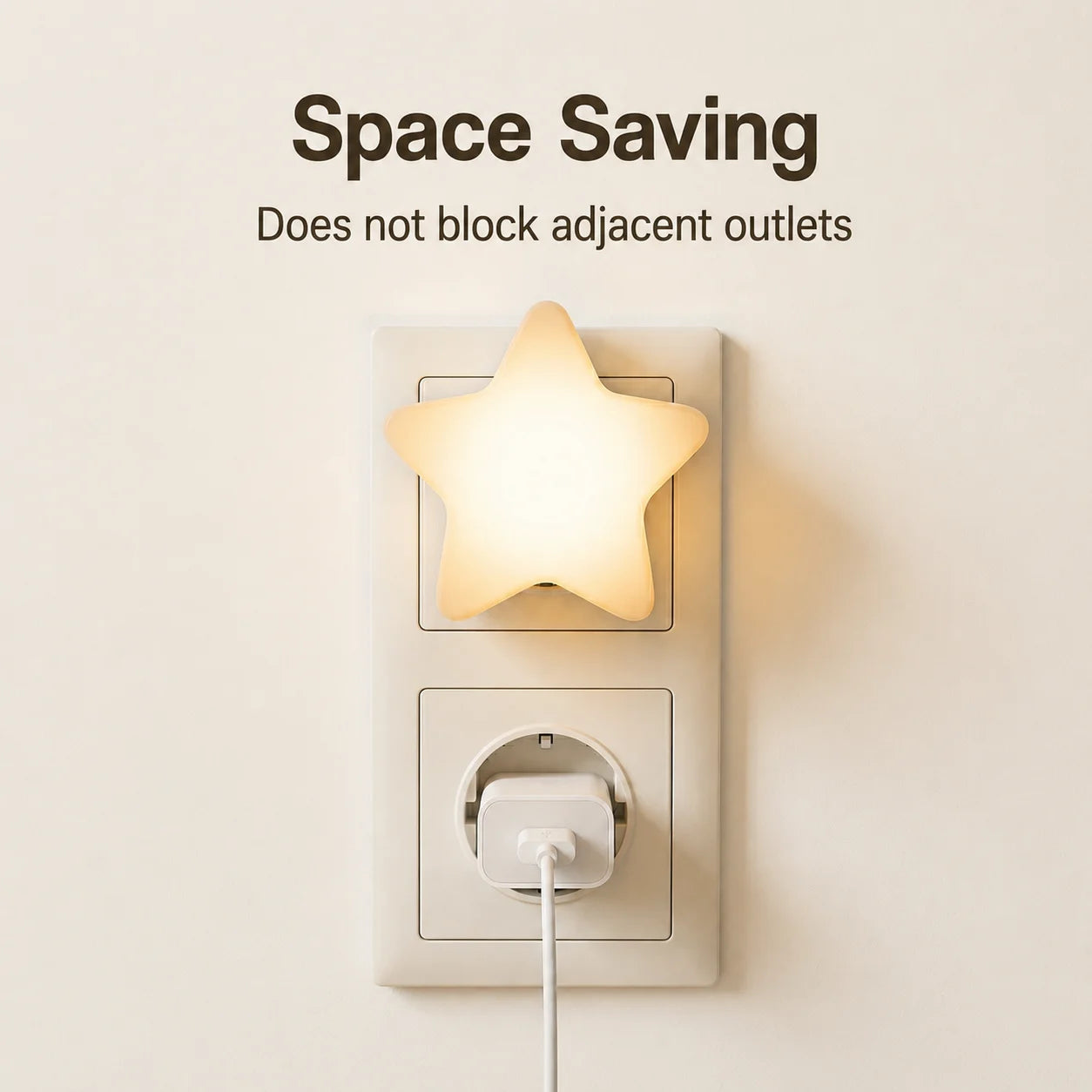 Star Shaped LED Sensor Night Lights Plug In Type Auto On Off Night Lamps for Kids Bedroom Bedside Stair Hallway Home Decor