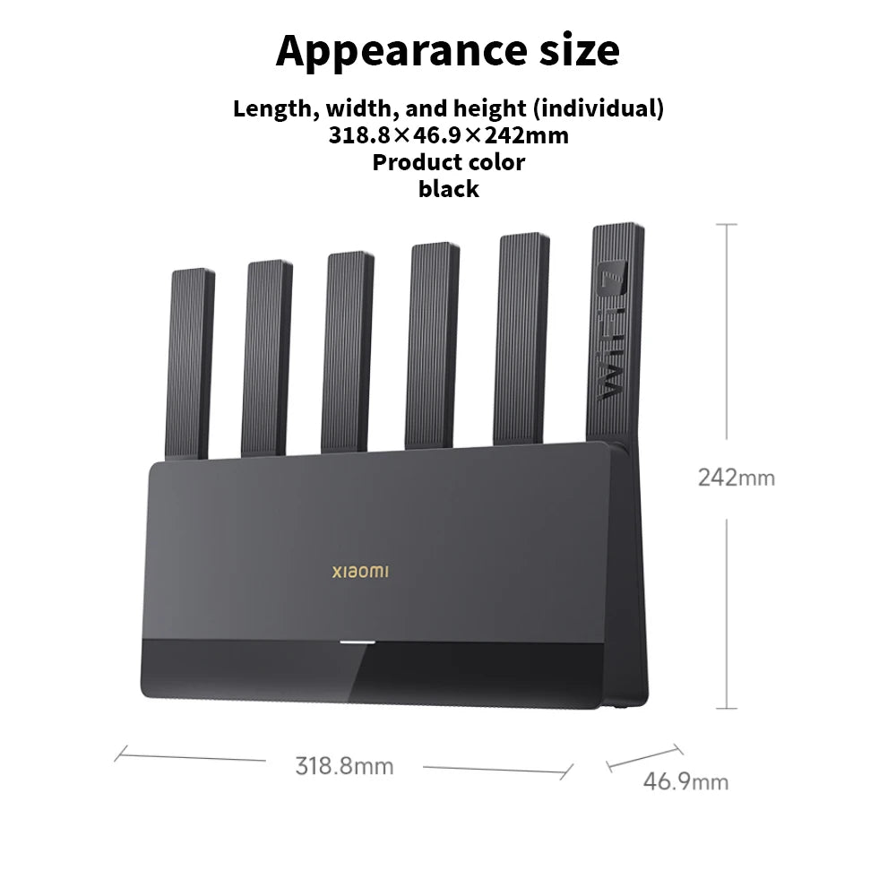 New Xiaomi Router BE6500 WiFi 7 6500M Full 2.5G Network Port 4-core Qualcomm Processor loT Smart Linkage Network Security Home -