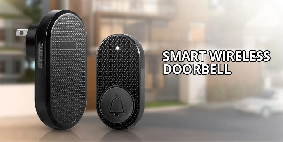 KERUI Wireless Doorbell with 33 Songs Melody Smart Home Welcome Chime Kit 4 Level Volume Intelligent Door Bell 150m Transmission