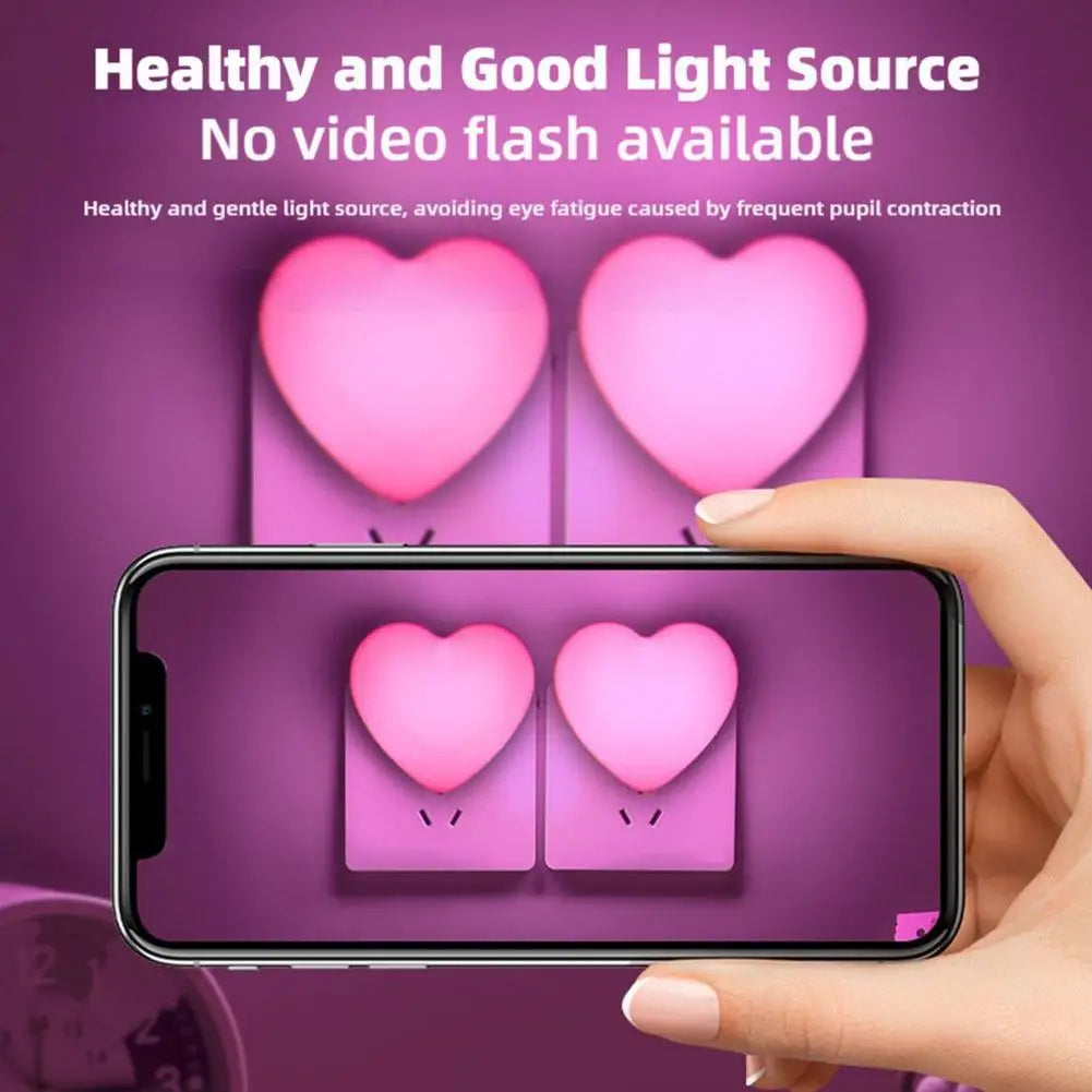 Heart Shape Night Light LED Night Light Sensor Control Night Lamp Energy Saving LED Sensor Lamp Bedroom Stair Hallway Night Lamp