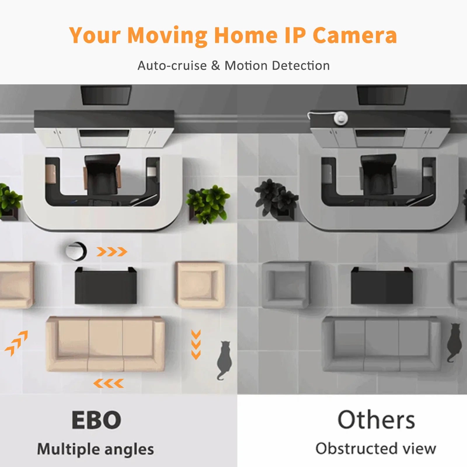 EBO SE Smart Home Robot Companion with Security Camera 1080P HD Audio Family Monitor for Surveillance And Audio Control