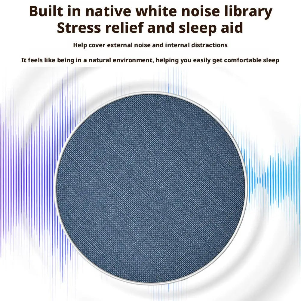1PC White noise pillow speaker for Home Small Bluetooth Speaker with Built-in Audio for Music Novels Sleep Enhancement Device