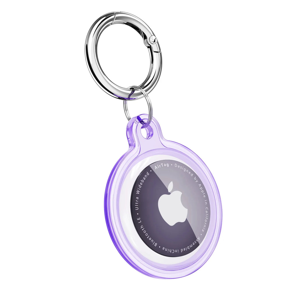 Waterproof Anti-lost Keychain Holder Transparent TPU Case for Apple Airtag Dog Cat Pet Collar Keys Tracker Protective Full Cover