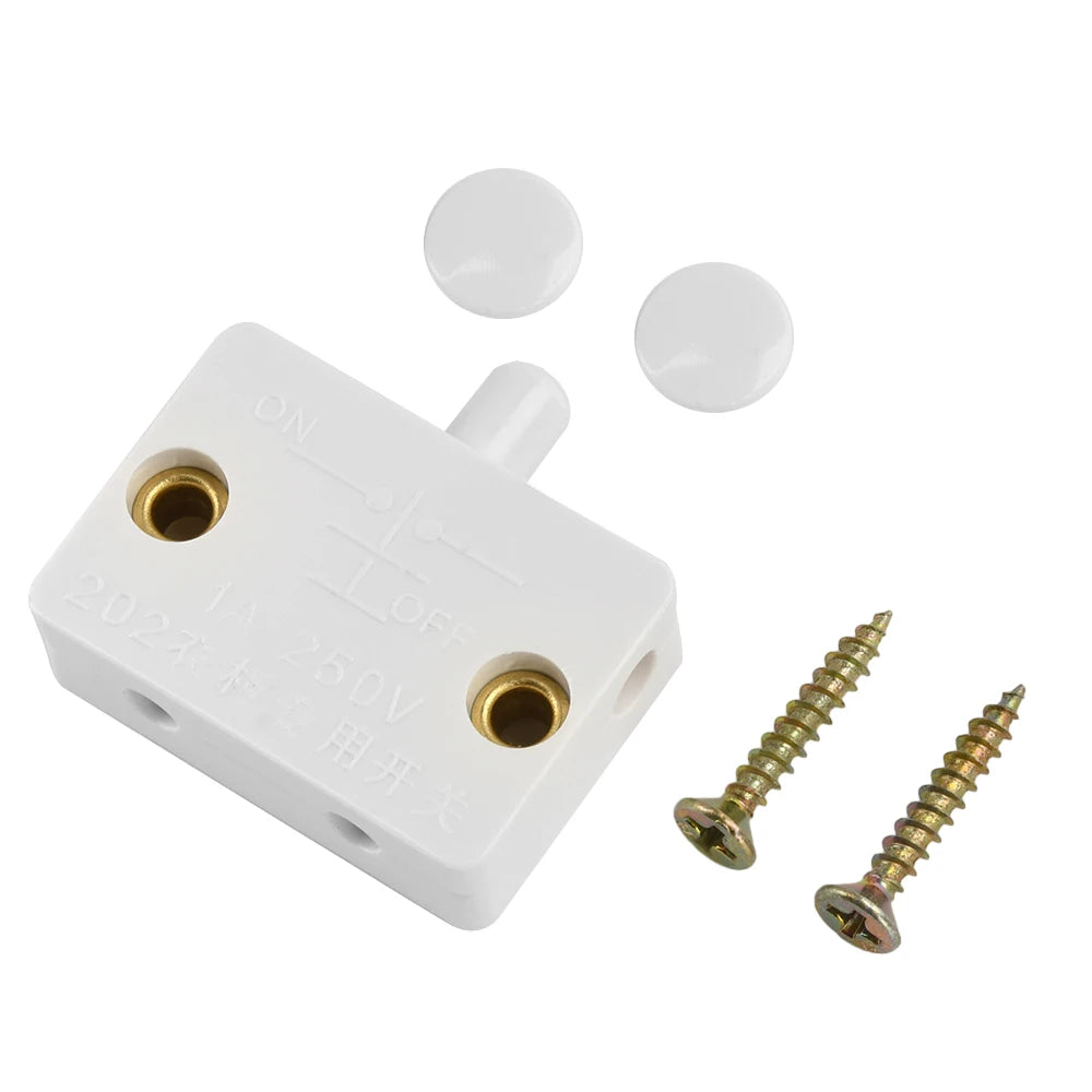 1/3PCS AC 250V Push Switches Door Switches Auto Switche Closet Light Switche Cabinet Door Switche Automatic Reset Push Switches