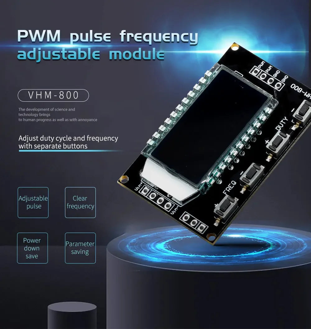 1-10pcs PWM Signal Generator Pulse Frequency Duty Cycle Adjustable Module LCD Display 1Hz-150Khz 3.3V-30V PWM Board Module