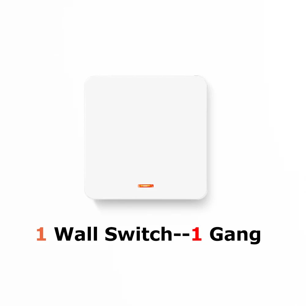 433MHz Smart Light Switch AC 110V 220V Receiver and 1/2/3Gang 86 Wireless Push Button Switch Transmit 50m for Home Improvement