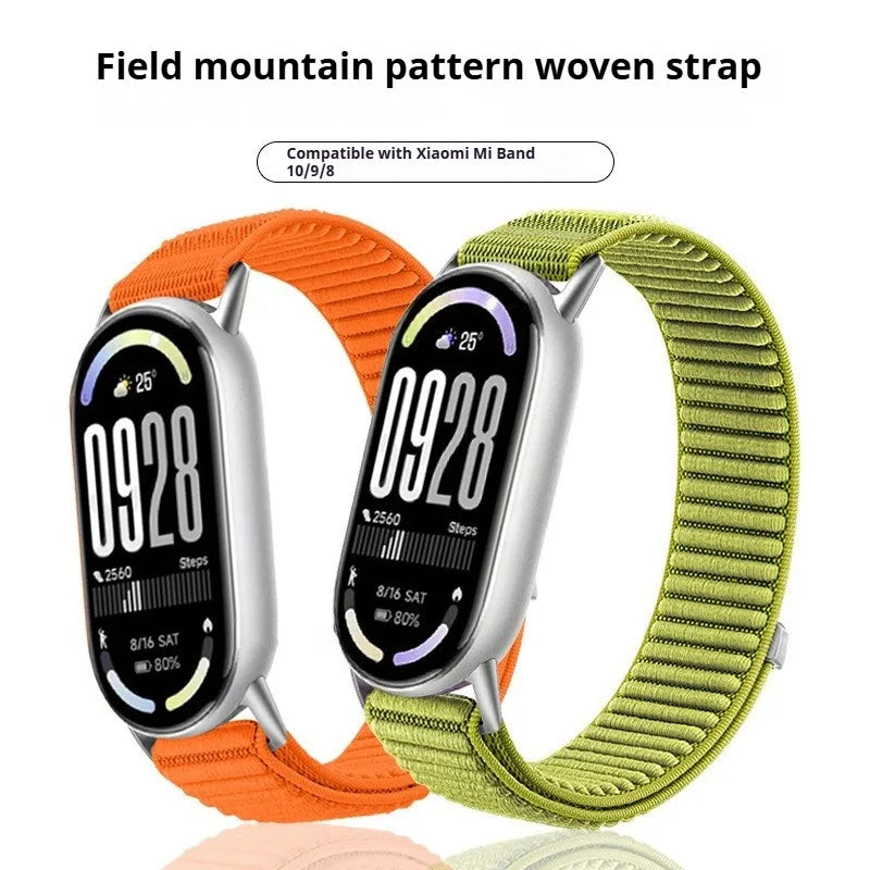 Braided Strap for Mi Band 10 9 8 Woven Bracelet Nylon Wristband Accessories for Xiaomi Smart Band 10 9 8 eramic Edition