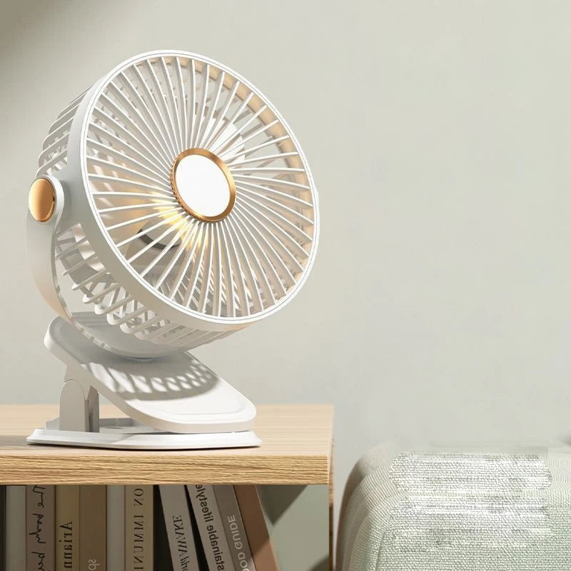 Clip Fan 5 Speed Electric fan USB Quiet Mini Home Office Desk Fans Air Cooler Outdoor Portable Cooling Clip on Fan for Strollers
