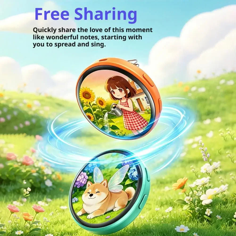 For Ebadge 1.50 Inch Electronic Bar Full Touch Electronic Badge Trendy Play Guzi Anime Badge Fashionable And Cool Standby Mode