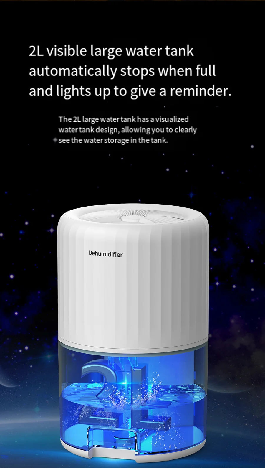 NEW Dehumidifier household intelligent dehumidifier indoor moisture absorption silent small air dryer dehumidifier