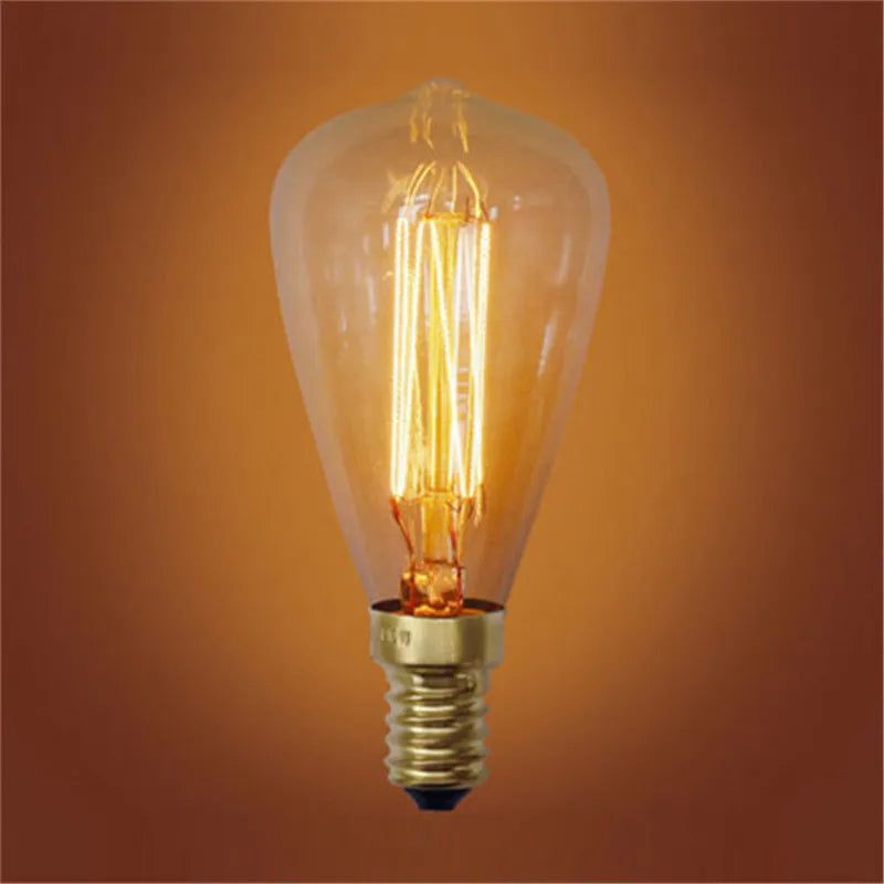 T300 A19 ST48 Antique Tubular Light 40W T45 Retro Dimmable Decorative Incandescent Vintage Edison Light Bulb Filament 220V 240V