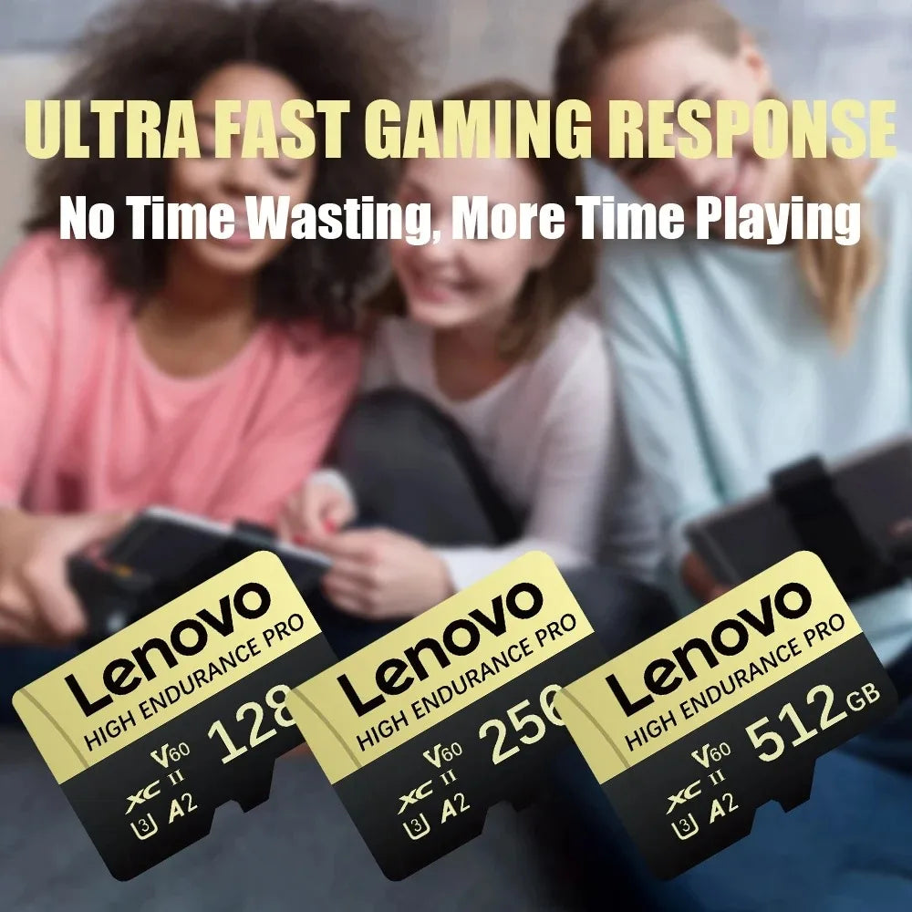 Lenovo SD Memory Card 2TB 1TB Class 10 High Speed Micro TF Card 1TB 512GB128GB 256GB For Nintendo Switch PC Smart phone SD Card