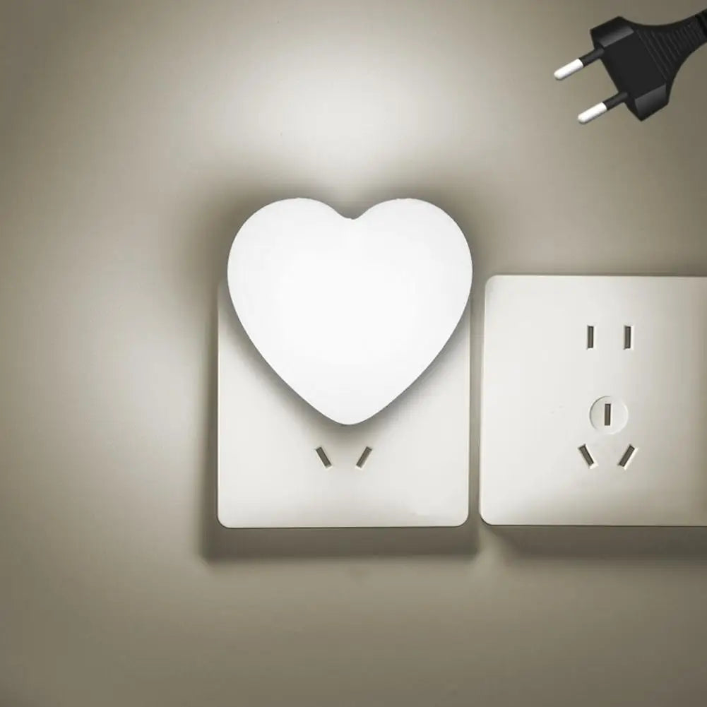Heart Shape Night Light LED Night Light Sensor Control Night Lamp Energy Saving LED Sensor Lamp Bedroom Stair Hallway Night Lamp