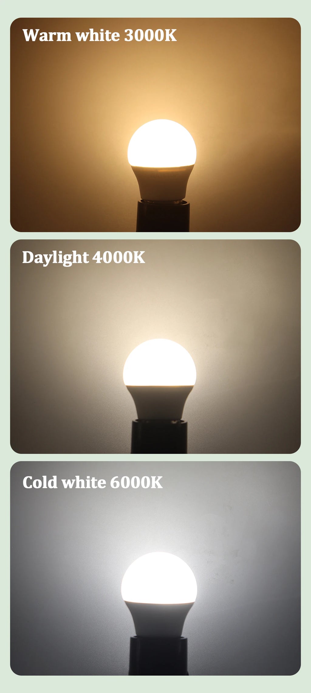 12Pack Lámpara Led Bulb E14 E27 B22 Energy Saving Globe Bulb Lamp 220V 3W 5W 6W 7W Led Warm Cold Light for Living Room Bedroom