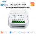 Tuya Smart Life WiFi Blind Electric Curtain Switch Relay with RF433 Mhz Remote Control Electric Roller Shutter Google Home Alexa