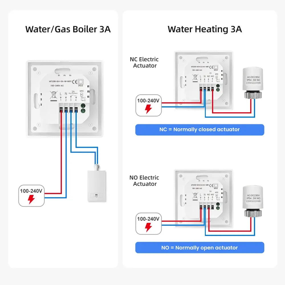 WiFi Smart Knob Thermostat Floor Heating Water Gas Boiler Home Room Programmable Temperature Controller Tuya Alexa Google Home