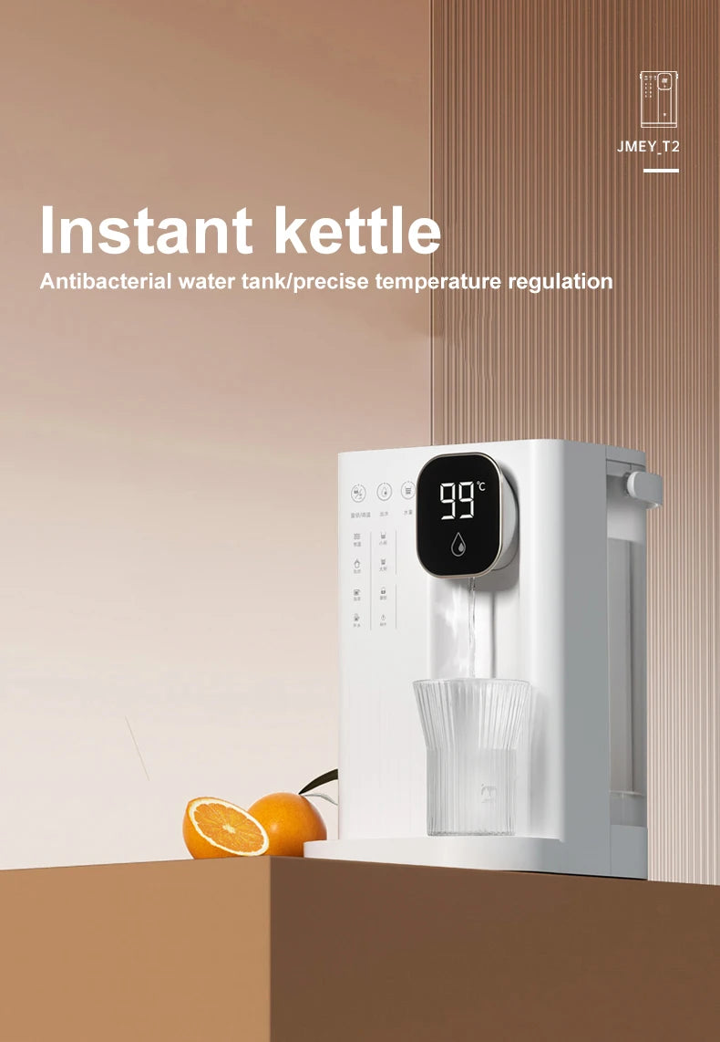 JMEY Instant Heat Water Dispenser Portable Home Office Tea Maker Two Water Filling Methods Water Heater Desktop Water Purifier