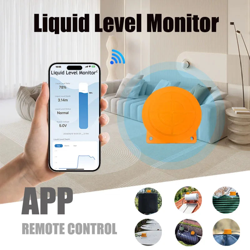 ME201W Intelligent Remote Tank Level Detection Smartphone Full Water Alarm System Controller Wifi Sensor Water Level Sensor