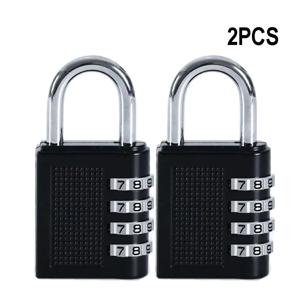 1/2PCS 4 Digit Combination Padlock Zinc Alloy Suitcase Luggage Lock for Travel Bags Backpacks Storage Metal Code Lock