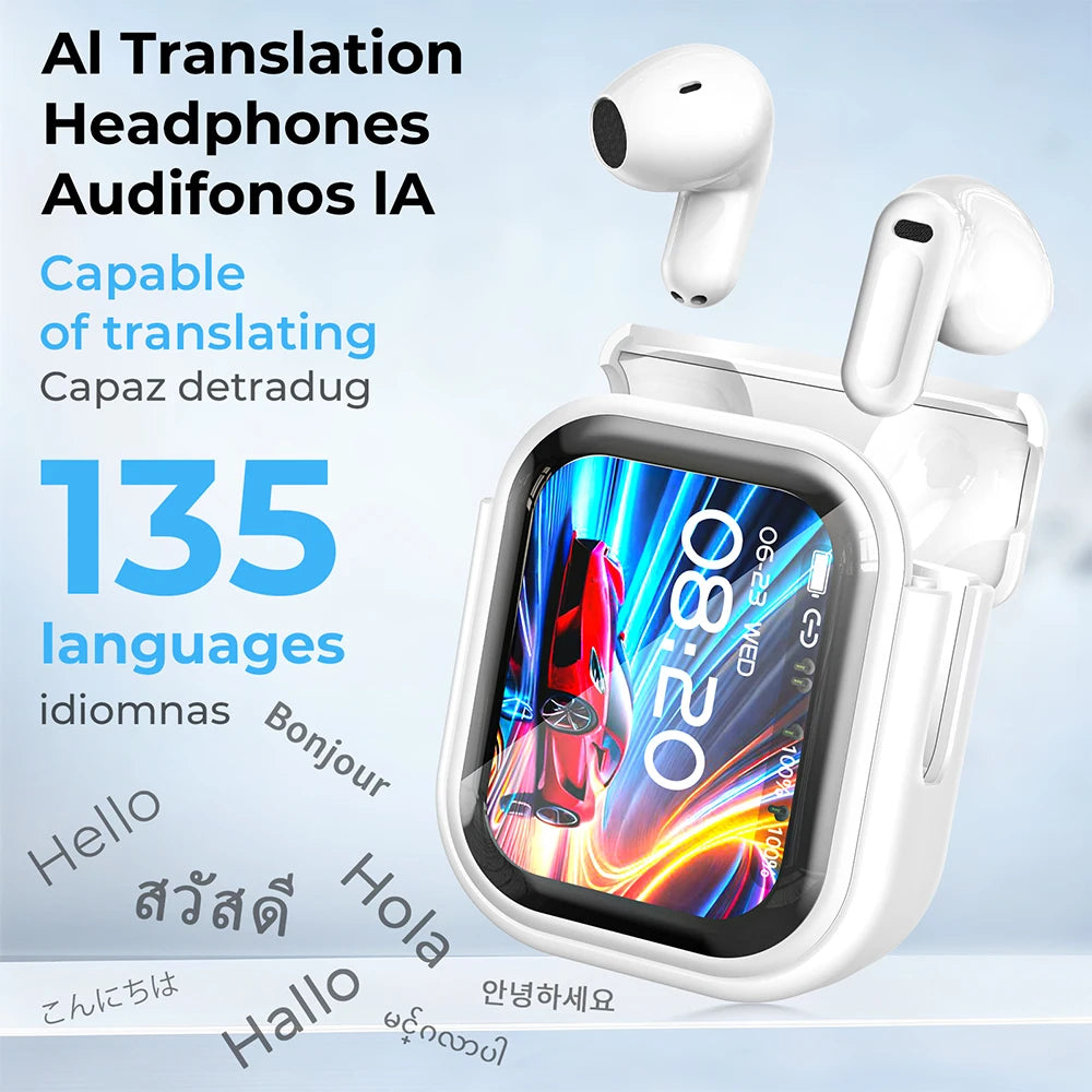 HTC NE20 Wireless Bluetooth Earphones Real Time Translation Earbuds HiFi Sound Noice Reduction Low Latency Sports In-Ear Headset
