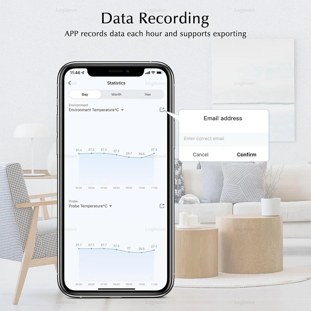 Tuya Temperature Humidity Sensor With External Probe Smart Home WiFi/Zigbee Hygrometer For Fridge Water Pool Thermostat Alarm