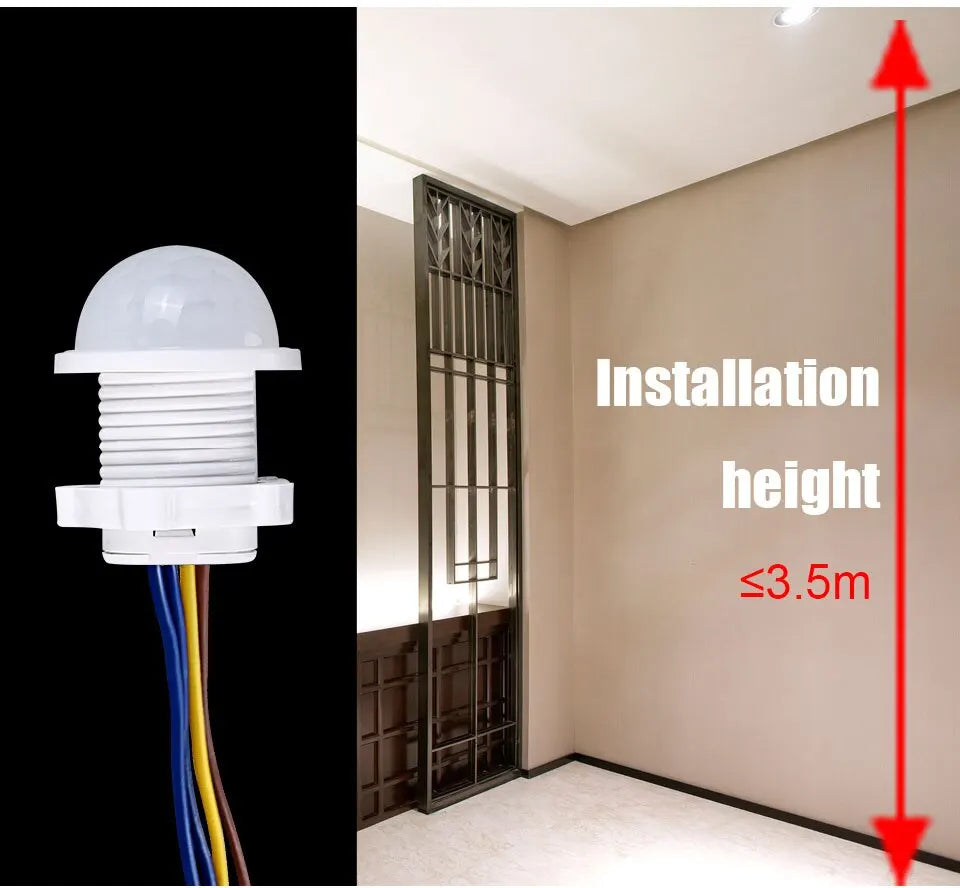 Infrared Body Sensor Switch PIR Sensor Detector Switch 110V 220V Motion Sensor Switch For Home Ceiling Lamp LED Lighting