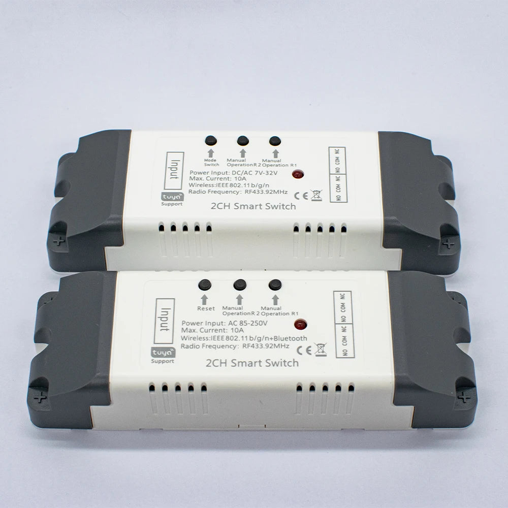 Tuya Wifi Smart Switch Electric Linear Actuator Motor Controller,DC AC 12V 24V 32V,110V 220V RF433 Remote,2CH Pulse Module Relay