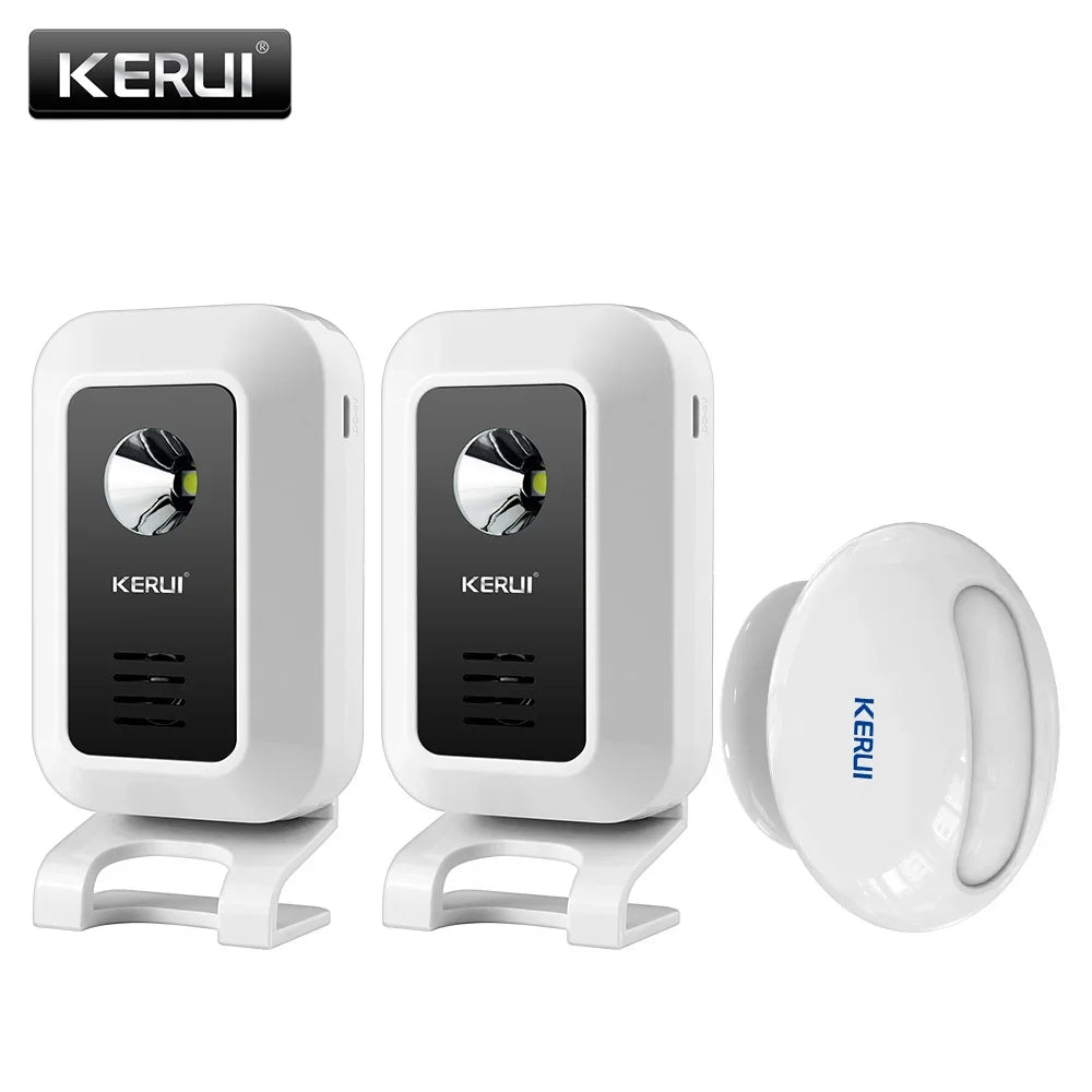 KERUI Wireless Welcome Chime Bell Motion Sensor Detector Security Alarm 32 Songs Doorbell Smart Home LED Night Light Store Shop