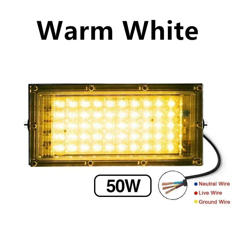 50W 100W Led Flood Light IP65 Waterproof AC 220V Full Spectrum Floodlight Spotlight LED Reflector Street Lamp Wall Flood Lights