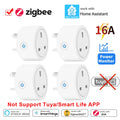 Home Assistant ZigBee Smart Plug 16A Smart Home Outlet UK Socket with Power Monitor Function APP Control Supports Alexa Z2M ZHA