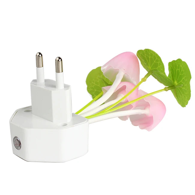 3 LED Wall Light-control Sensor Night Lights Induction Dream Fung Mushroom Lamps Home Bedroom Decorative 110V/220V EU US Plug