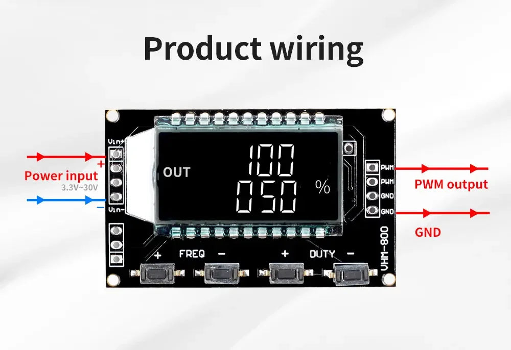 1-10pcs PWM Signal Generator Pulse Frequency Duty Cycle Adjustable Module LCD Display 1Hz-150Khz 3.3V-30V PWM Board Module