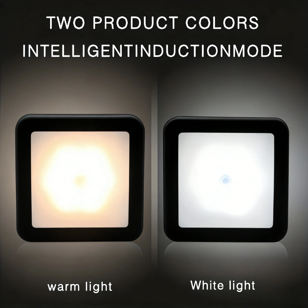 Motion Controlled Human Body Sensor LED Night Light Smart Battery Operated WC Bedside Lamp For Room Hallway Pathway Home Light