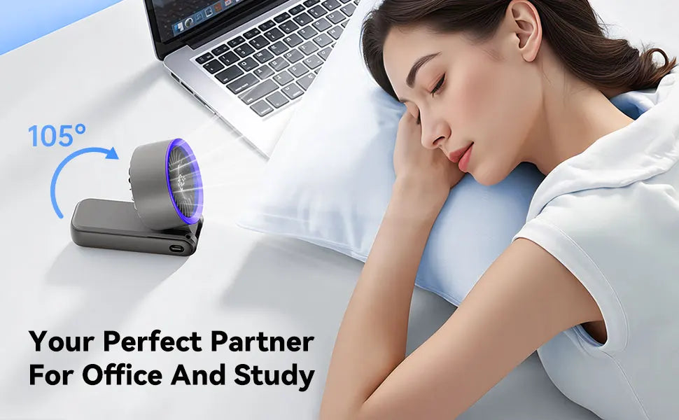 MUXNW 3 in 1 Portable Handheld Fan: Mini Personal Fan 3600mAh Rechargeable Foldable Turbo USB - Summer Beach Travel Cooling