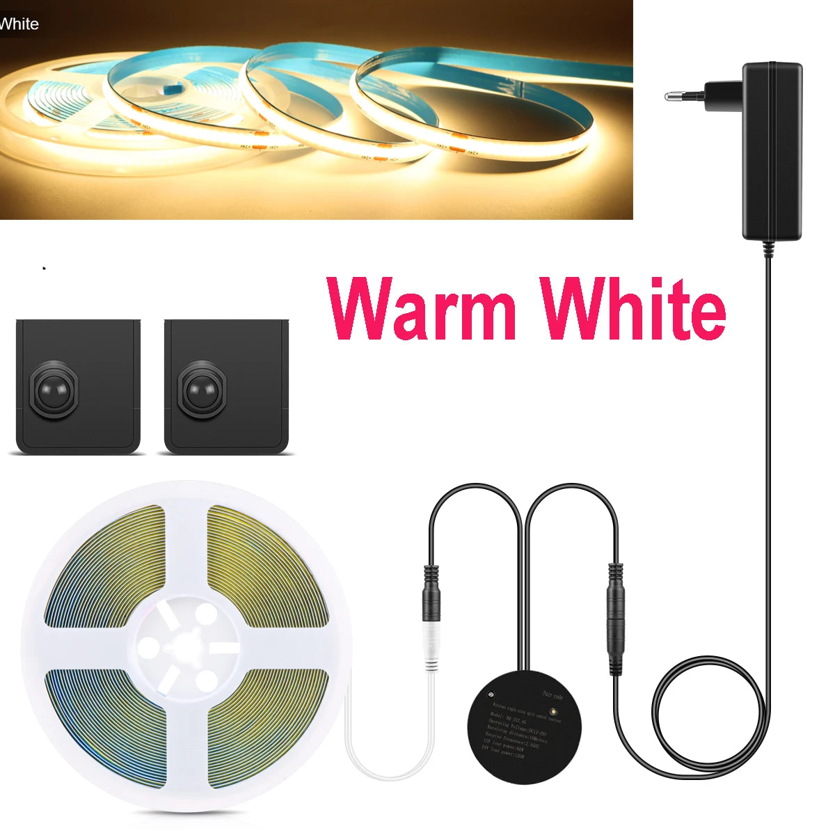 Stairs Lamp Flexible COB LED Night Light with 2 Movable Sensor PIR Motion Detection night lamp Bedroom Decor christmas gifts