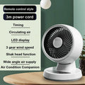 USB Smart Air Circulation Fan Electric Fan Floor Fan Silent Desktop Turbine Dormitory 3 Gear Cooling Timed Electric Fan Summer