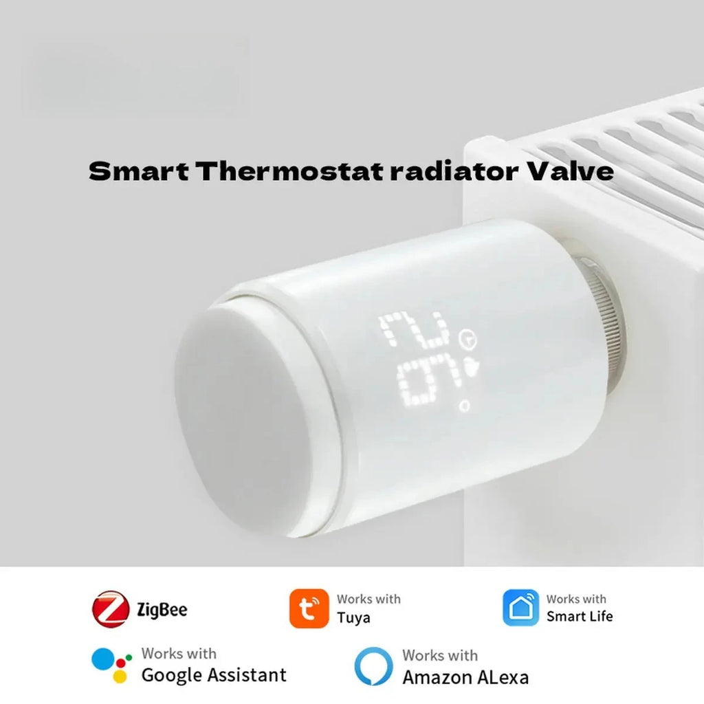 Tuya Smart Home Zigbee 3.0 Thermostatic Valve Radiator Zigbee Thermostat Radiator Zigbee Thermostatic Valve Alexa Google Home