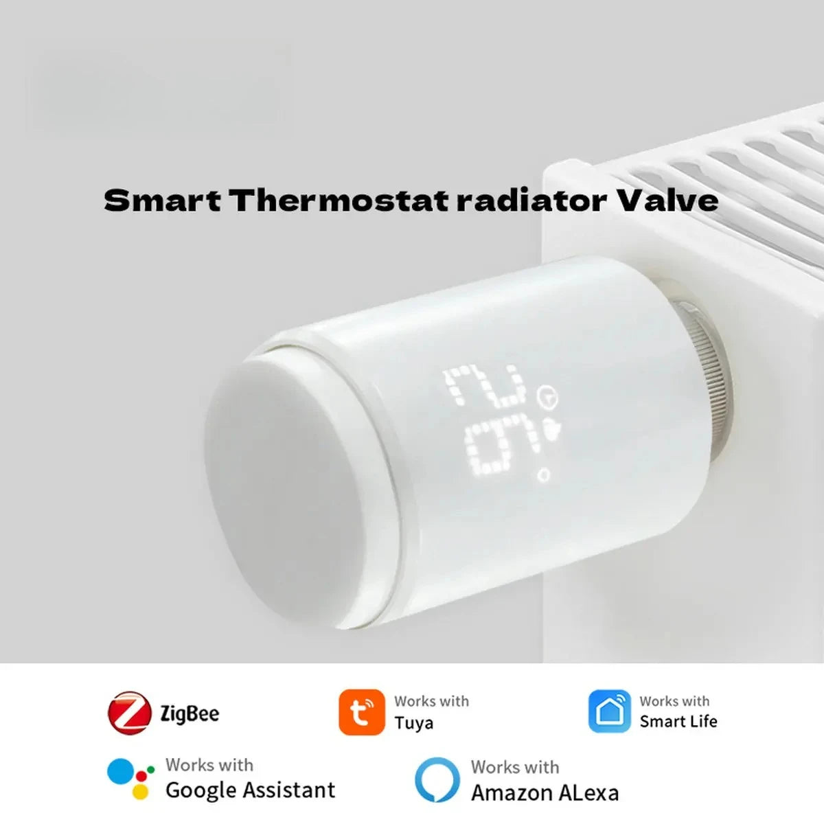 Tuya Smart Home Zigbee 3.0 Thermostatic Valve Radiator Zigbee Thermostat Radiator Zigbee Thermostatic Valve Alexa Google Home