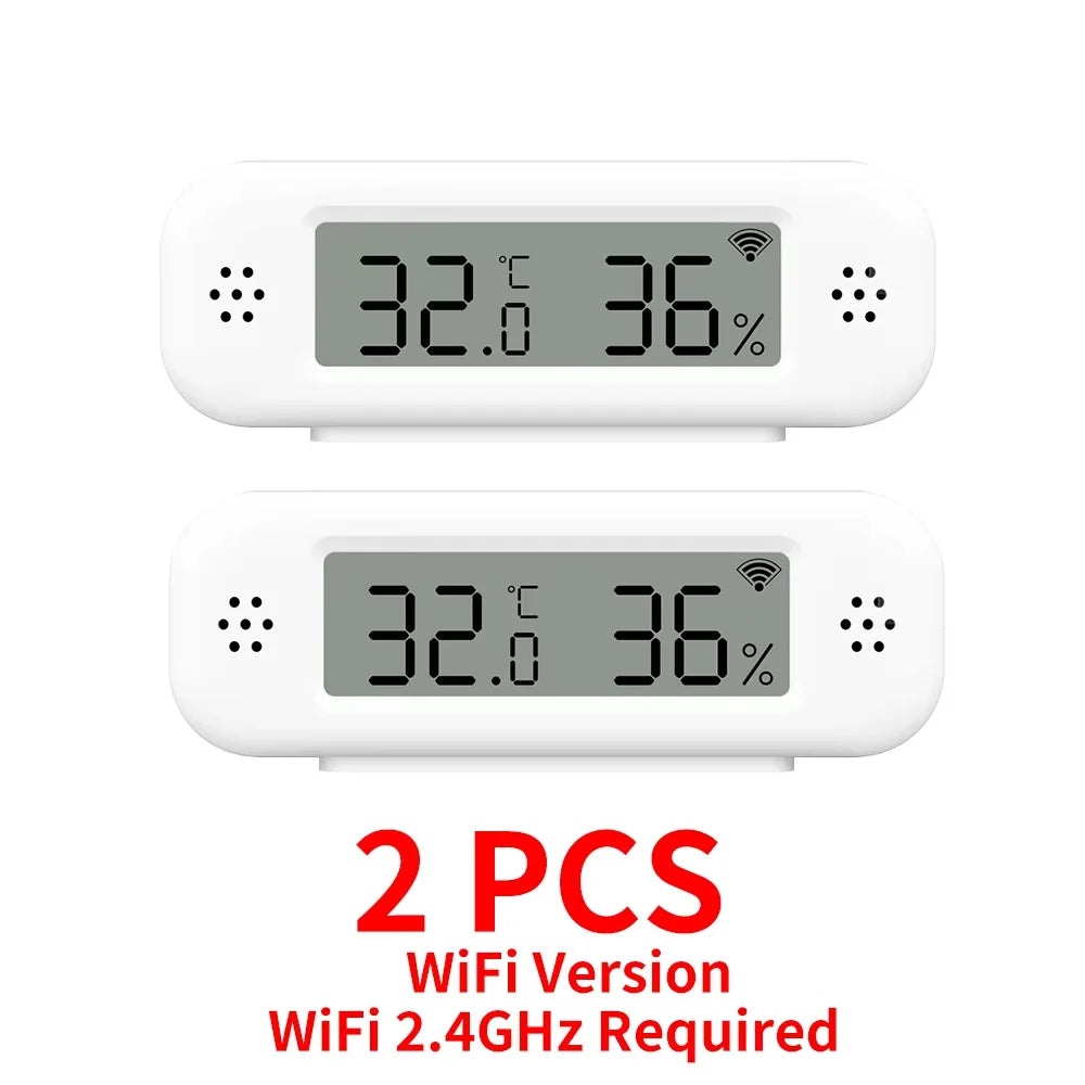 Tuya WiFi Temperature Humidity Sensor °C/°F Switchable Smart Home APP Remote Alarm Works with Alexa Google Home Yandex Alice