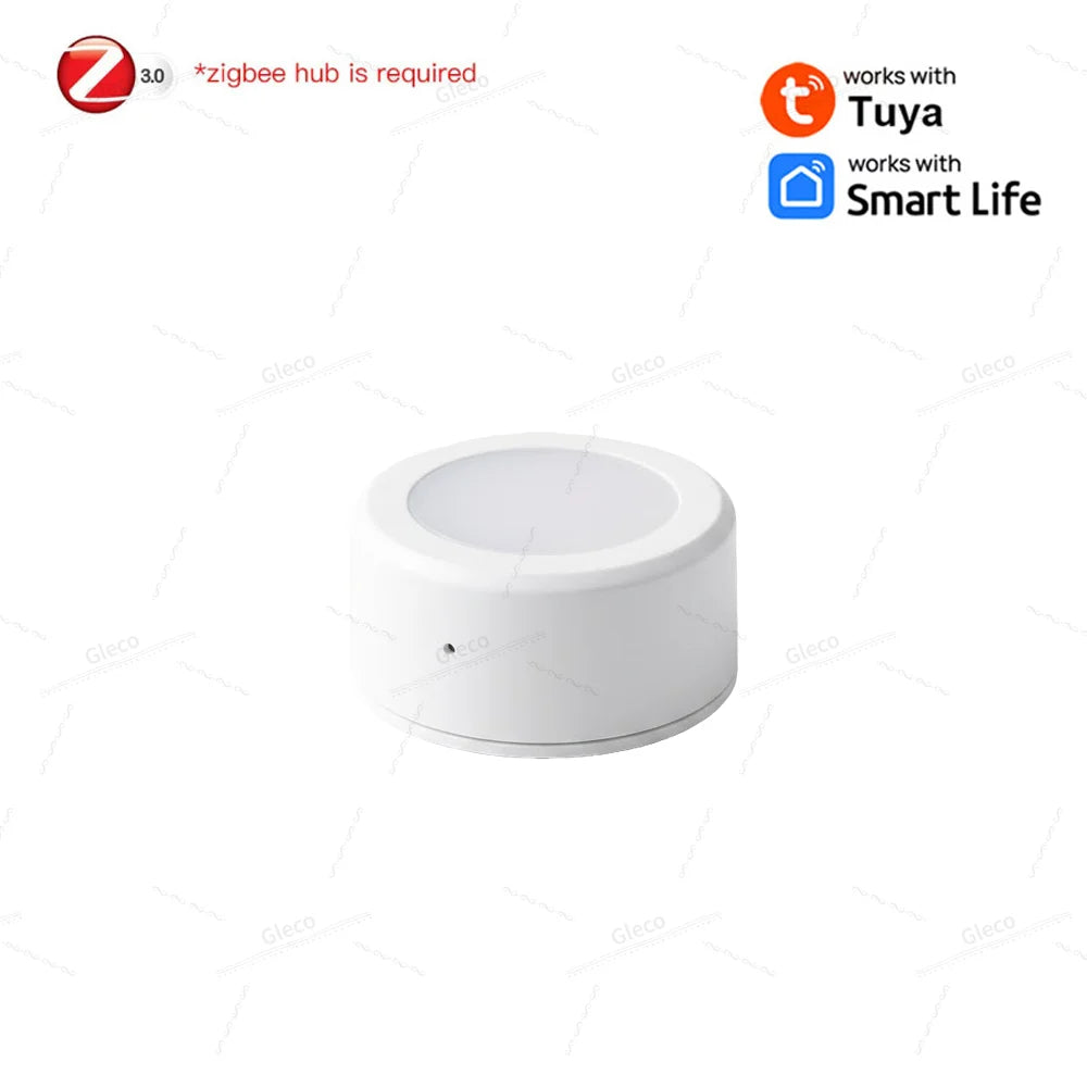 Tuya ZigBee Smart Light Brightness Sensor Luminance Illumination Detector Battery Powered For Smart Life Home Assistant Z2M Hub