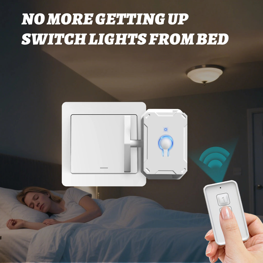 Light Switch Auxiliary Mechanical Arm Wireless Intelligent Switch Adhesive Type No Wiring Remote Control RF433MHz