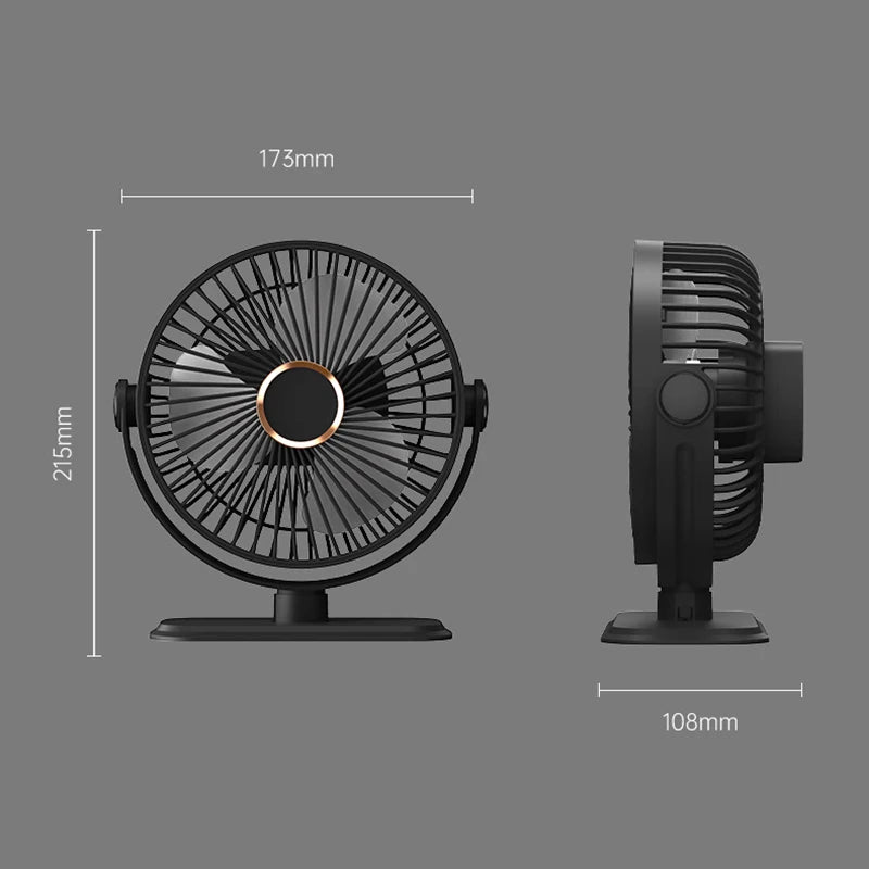 Clip Fan 5 Speed Electric fan USB Quiet Mini Home Office Desk Fans Air Cooler Outdoor Portable Cooling Clip on Fan for Strollers