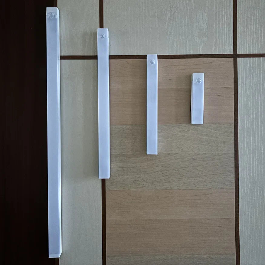 LED Motion Sensor Strip Light Wireless Sensor Night Light USB Rechargeable Detector Light Wall Lamp Kitchen Cabinet and Storage