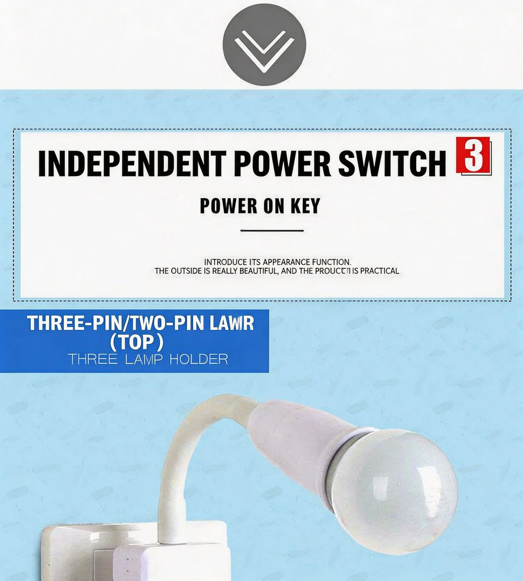 Plug-in LED Night Light With Switch Super Bright Energy Saving Socket Lamp Bedroom Bedside Wall Home Indoor Lighting