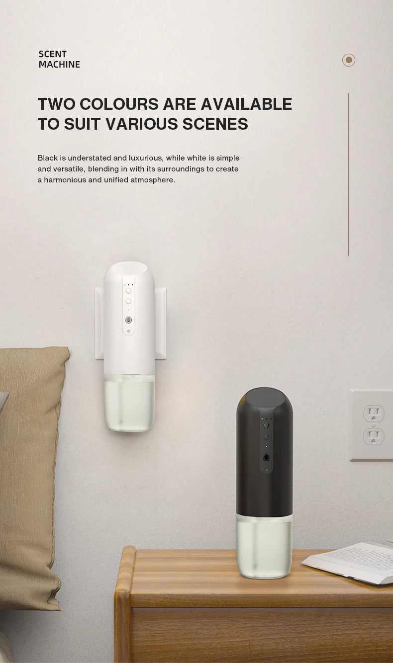 NAMSTE Smart Home Fragrance Diffuser Wall Mounted Air Purifier Perfume Freshener Electric Aromatic Oil Capacity 150ml for Room