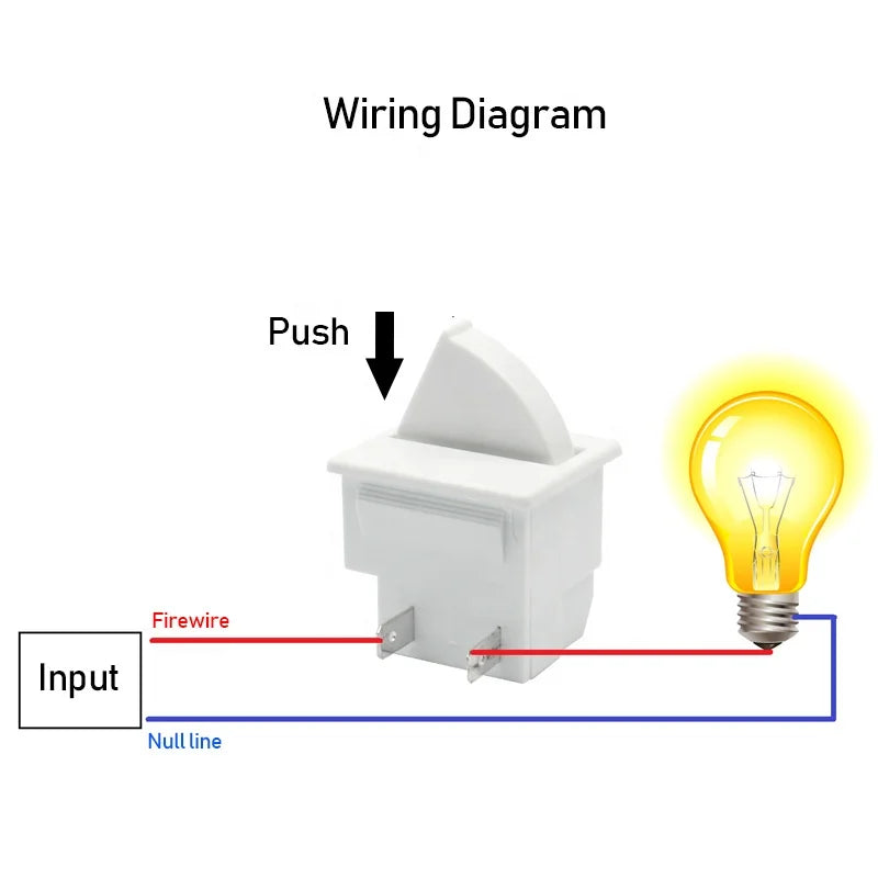 Generic Refrigerator Door Light Switch Compatible For Whirlpool NC Press Switch(1 PCS)