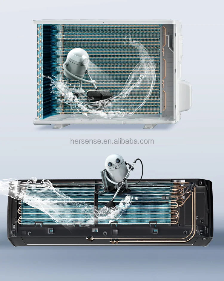 Smart Home AC 9000BTU 12000BTU, High Efficiency Cooling, R32 Gas, Black, CE Certified, Energy Efficient Air Conditioner
