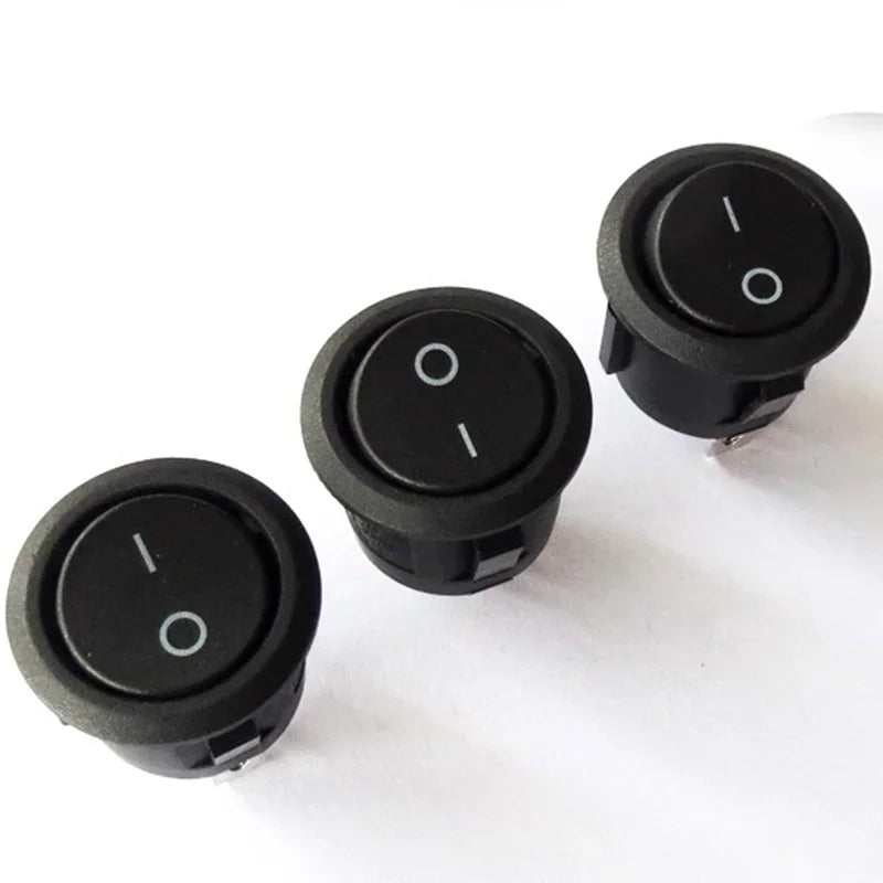 5/20pcs 12V Round Rocker Switch ON/OFF 2 Pin SPST Camper Van Caravan Motorhome 20MM Circle Toggle Switch