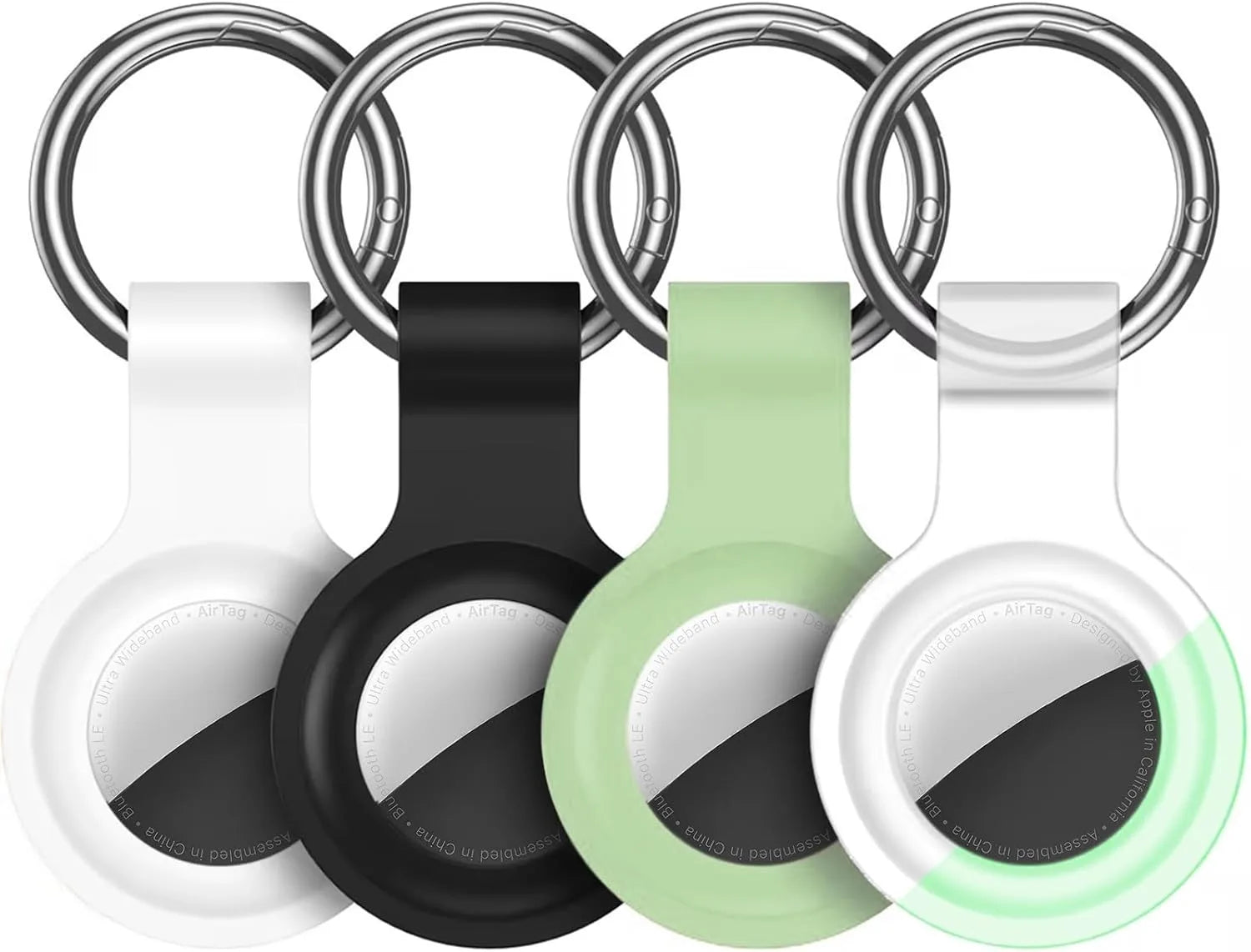 8/4/2Pack Silicone itag Case for Airtags with Keychain, Protective Cover for Airtag Key , Pet Dog Cat Collar , Accessories