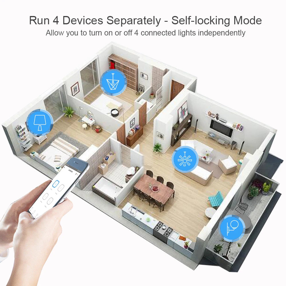 Tuya Smart Wifi Switch Module 12V 32V 220V RF 433 Radio Remote Control 1/2/4 Channels Relay for Alexa Google Home Smart Life